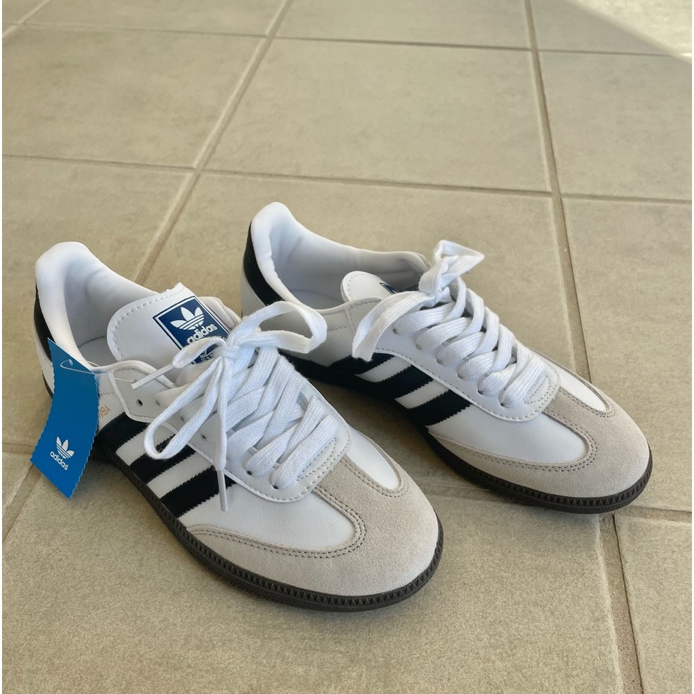 White adidas sambas